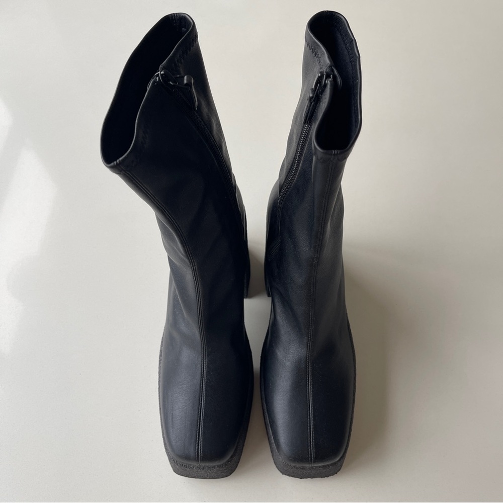 Stella McCartney Black Skyla Platform Boots Size 41